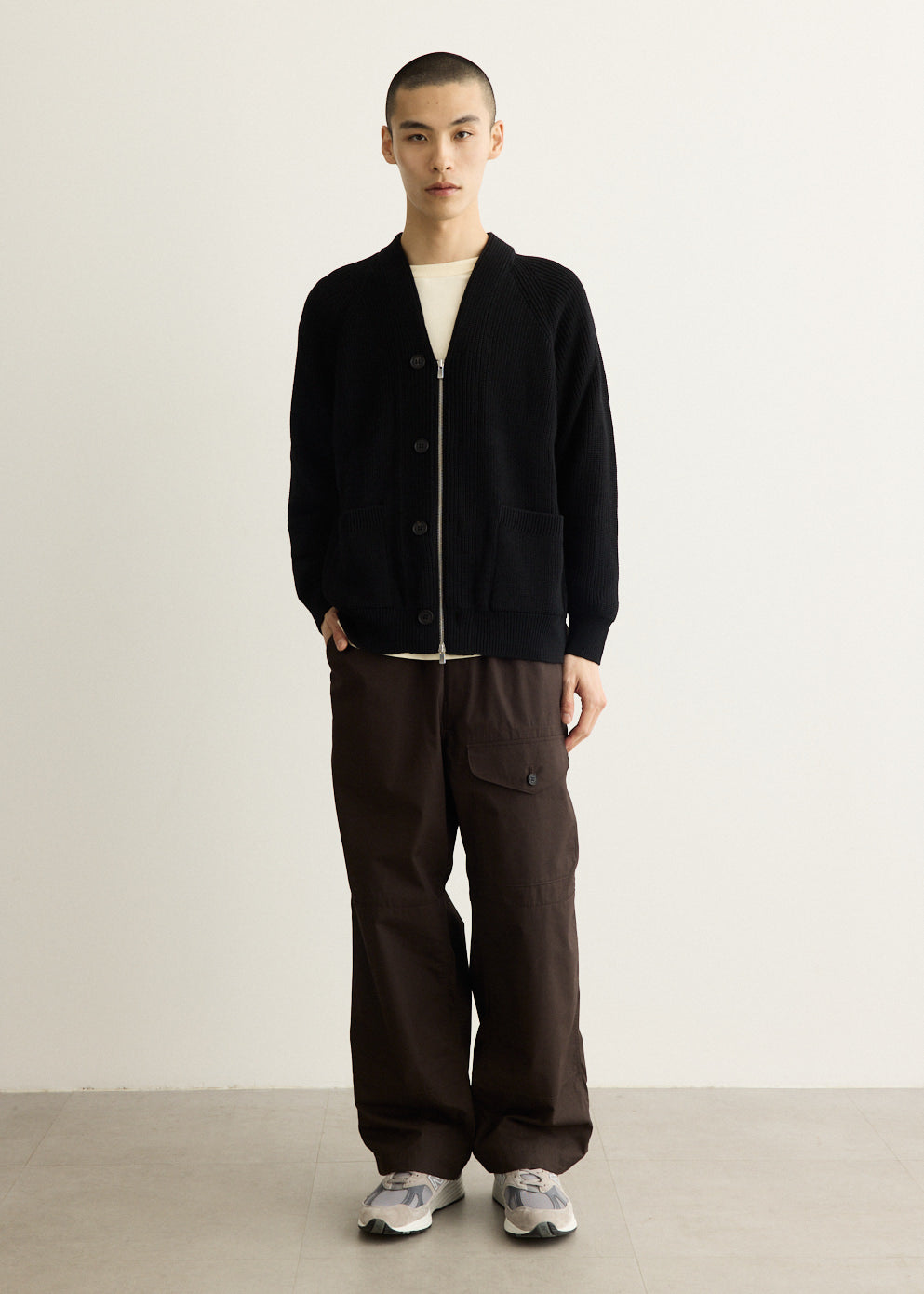 x Batoner Worsted Wool V Cardigan