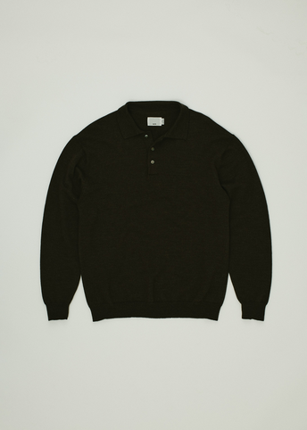 Classic Long Sleeve Knit Polo