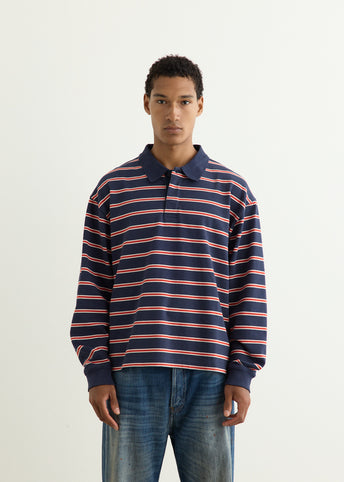 Varsity Long Sleeve Polo Shirt