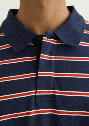 Varsity Long Sleeve Polo Shirt