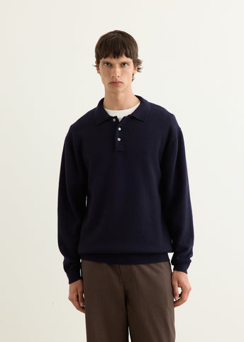 Classic Long Sleeve Knit Polo