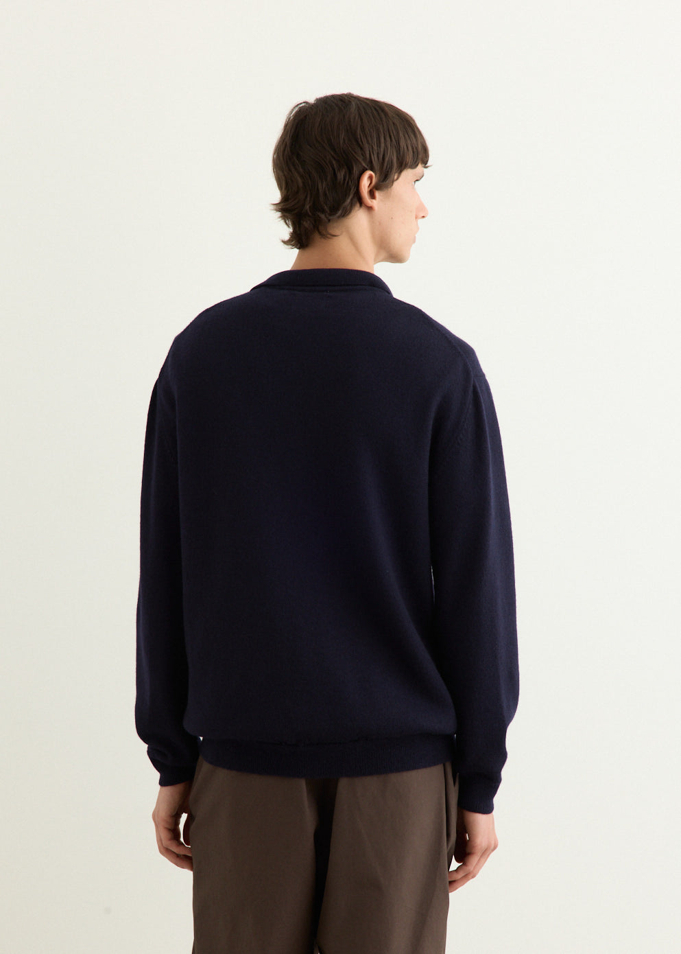 Classic Long Sleeve Knit Polo