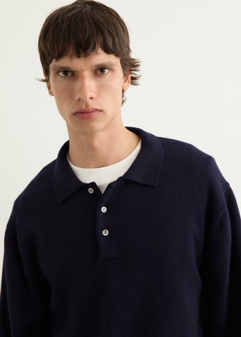 Classic Long Sleeve Knit Polo