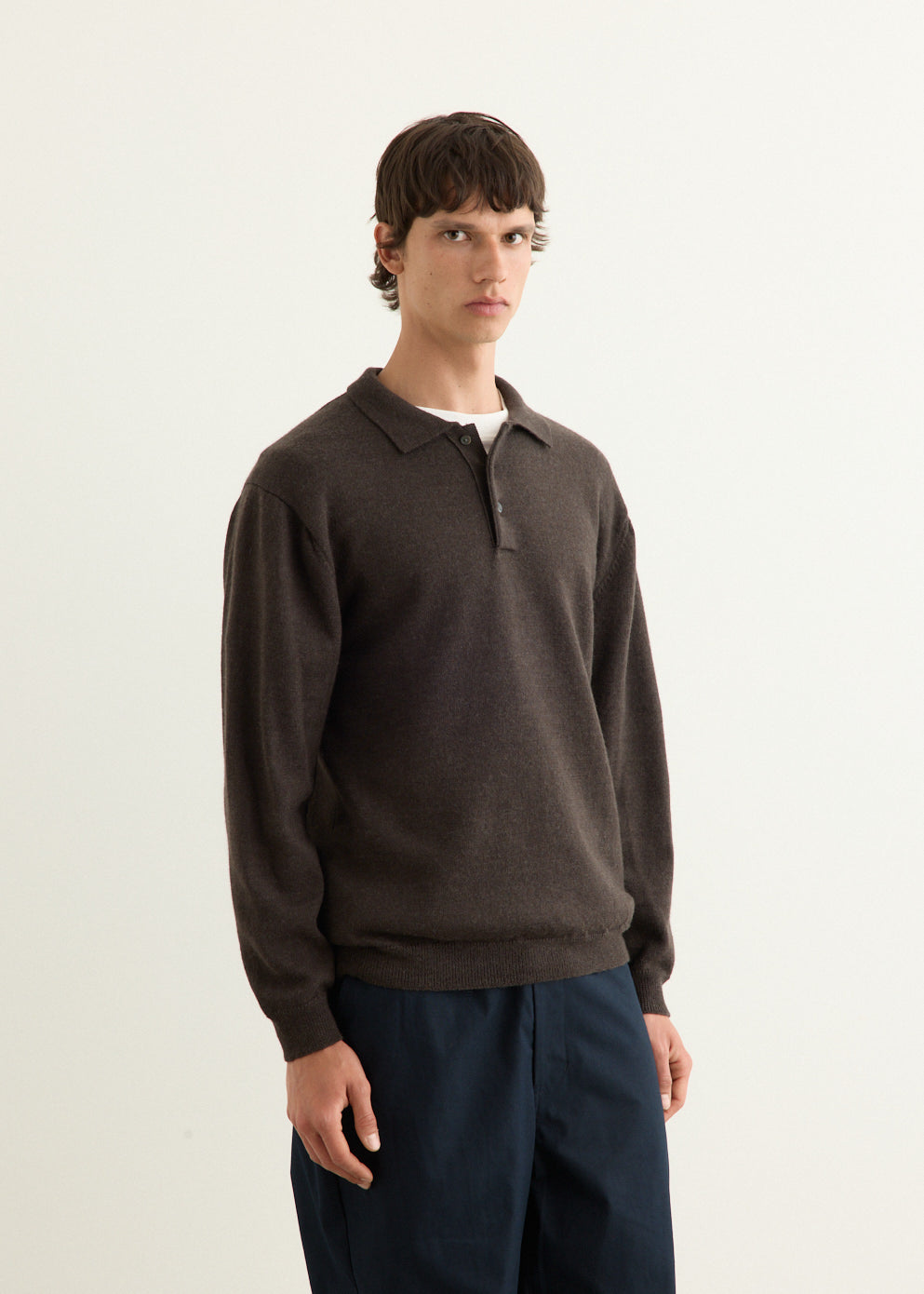 Classic Long Sleeve Knit Polo