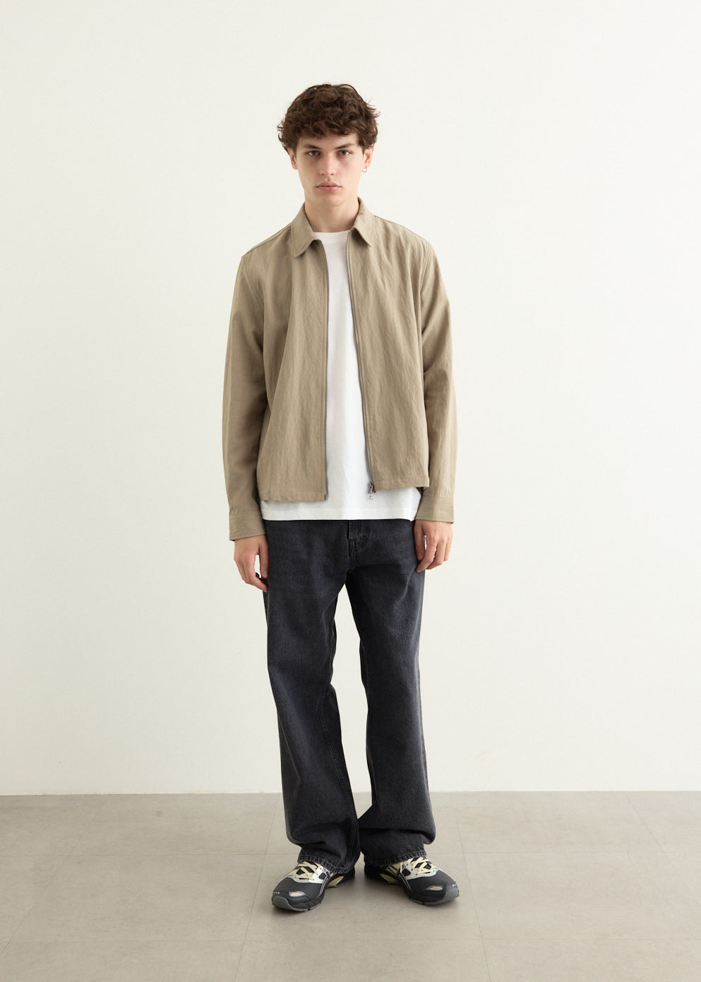 Erasure Washed Zip Up Overshirt