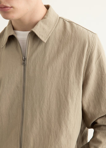 Erasure Washed Zip Up Overshirt
