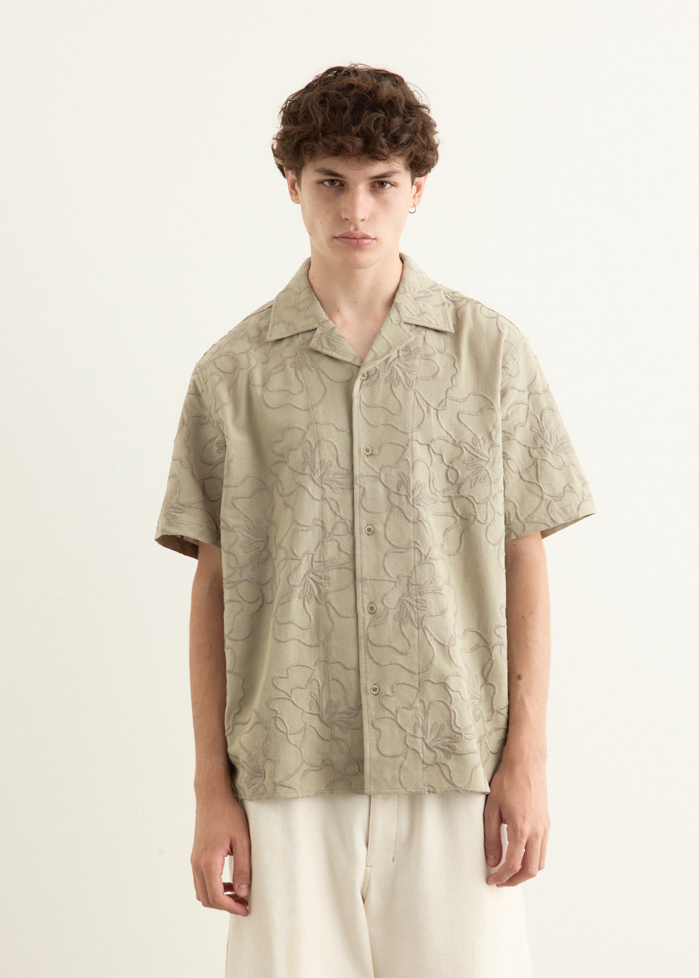 Luka Short Sleeve Foliage Camp Collar Shirt
