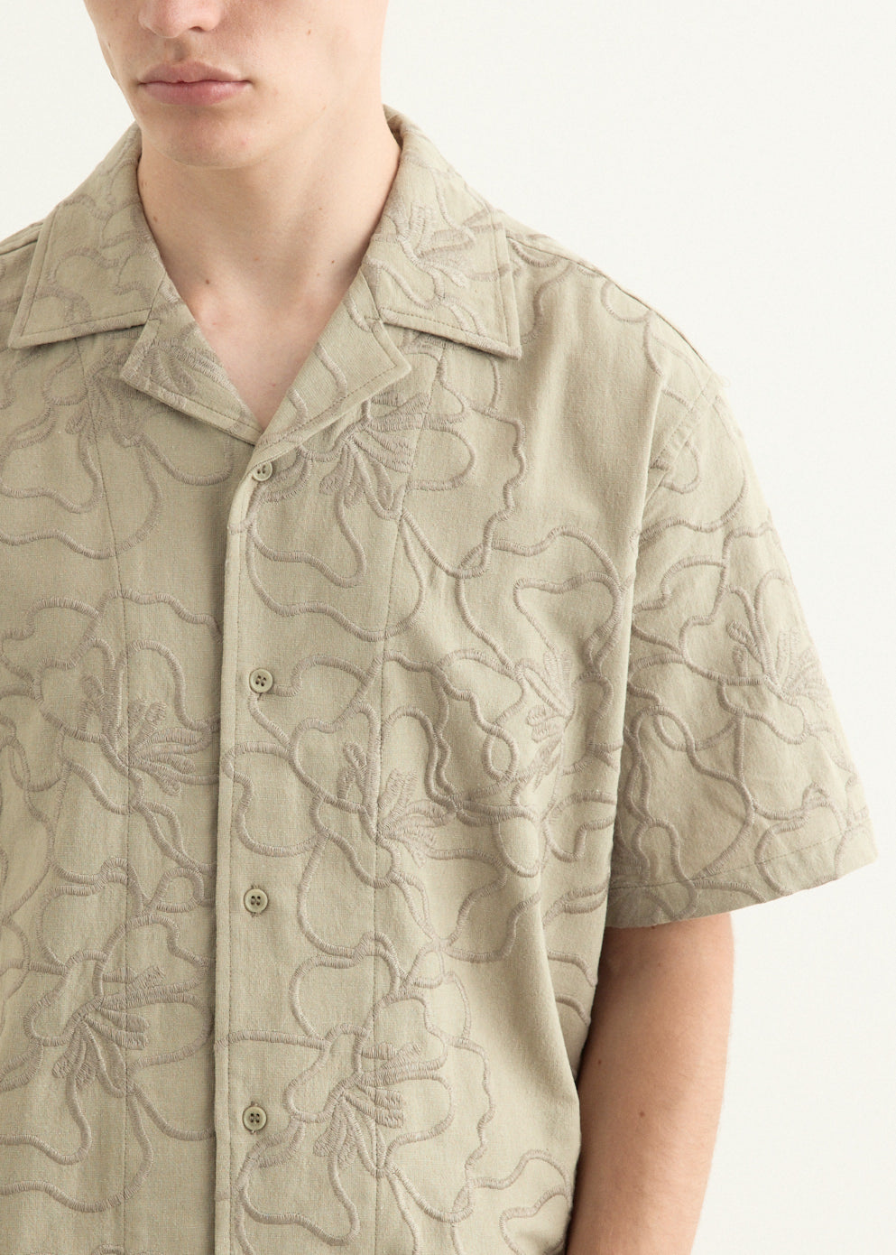 Luka Short Sleeve Foliage Camp Collar Shirt