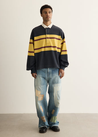 16/-Panel Stripe Jersey BIG Rugby Shirt