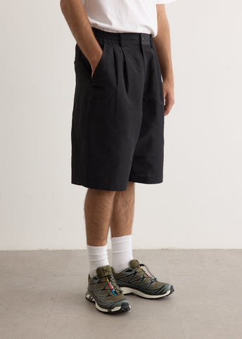 Polyester Ramie Poplin Tailored Shorts