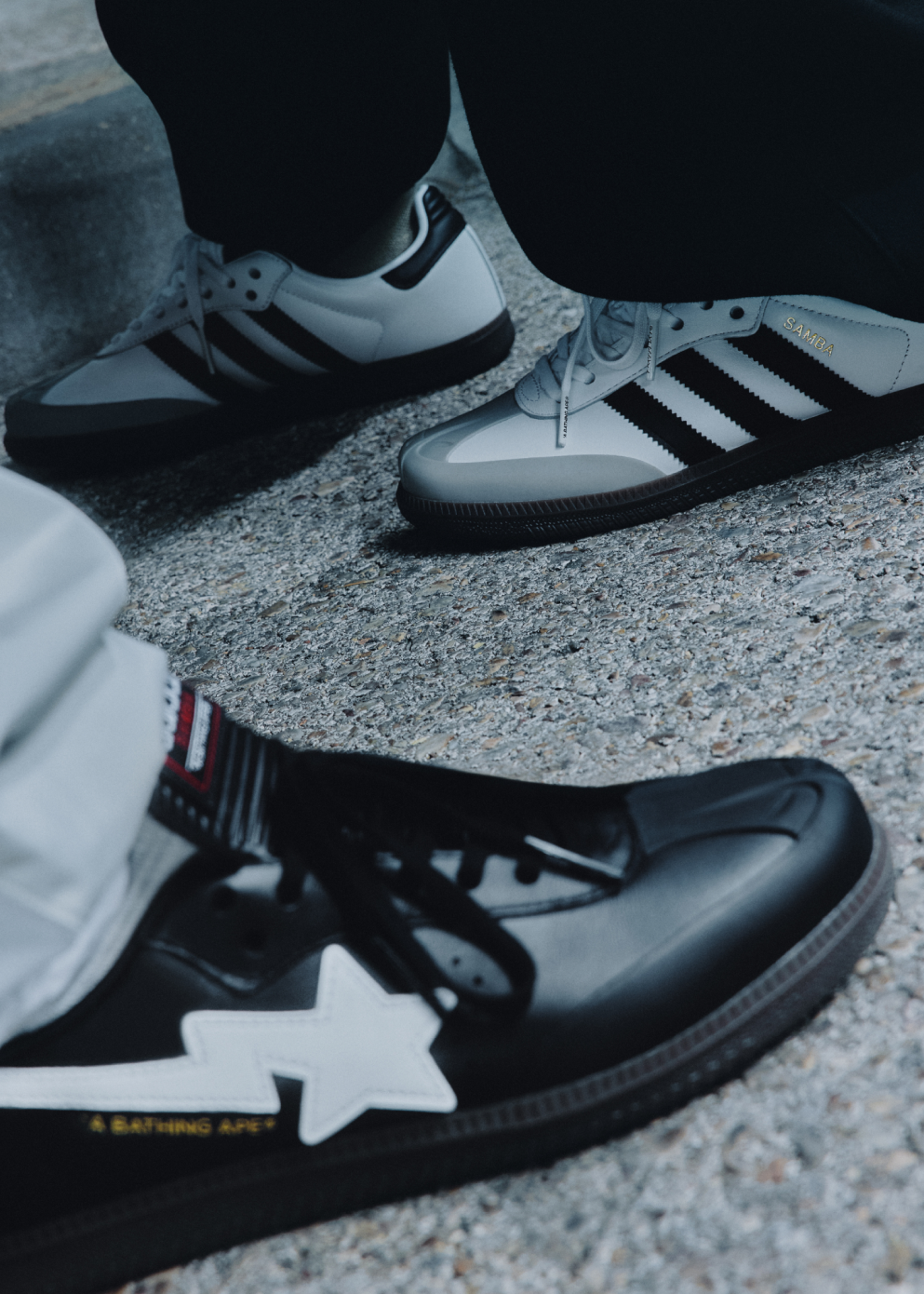 x BAPE Samba 'Black' Sneakers
