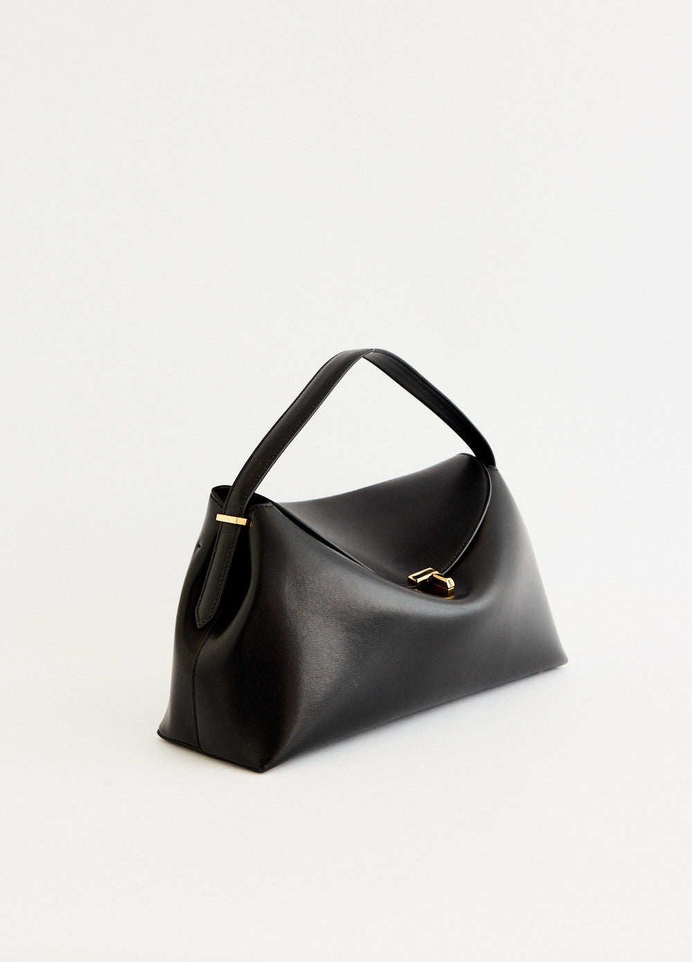T-Lock Leather Top Handle Bag