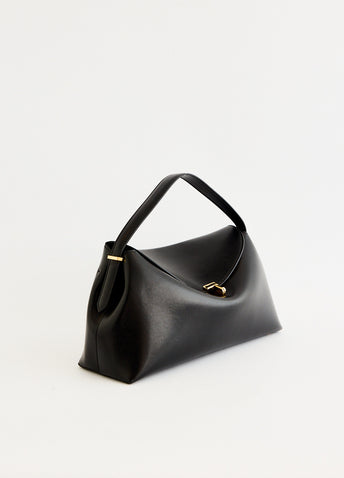 T-Lock Leather Top Handle Bag