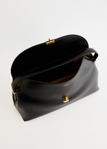 T-Lock Leather Top Handle Bag