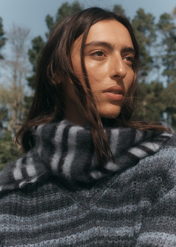 Stripe Wool Scarf