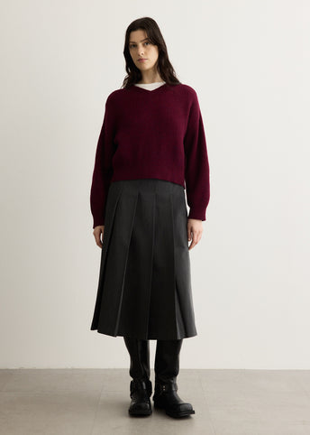 Adore Cropped V Neck Jumper