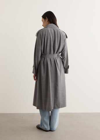 Midnight Tailored Trench Coat