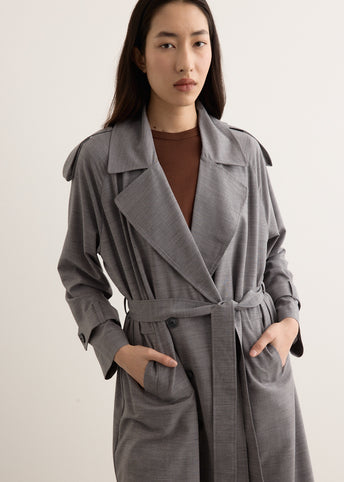 Midnight Tailored Trench Coat
