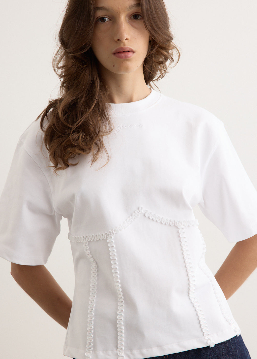 Heavy Cotton Tie Back Waisted T-Shirt