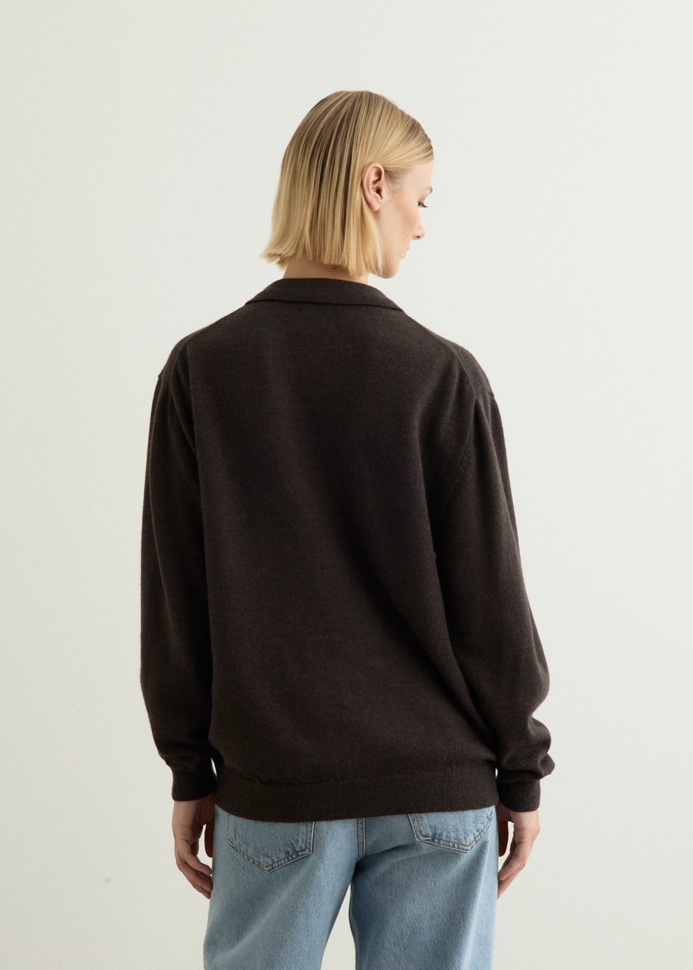 Classic Long Sleeve Knit Polo