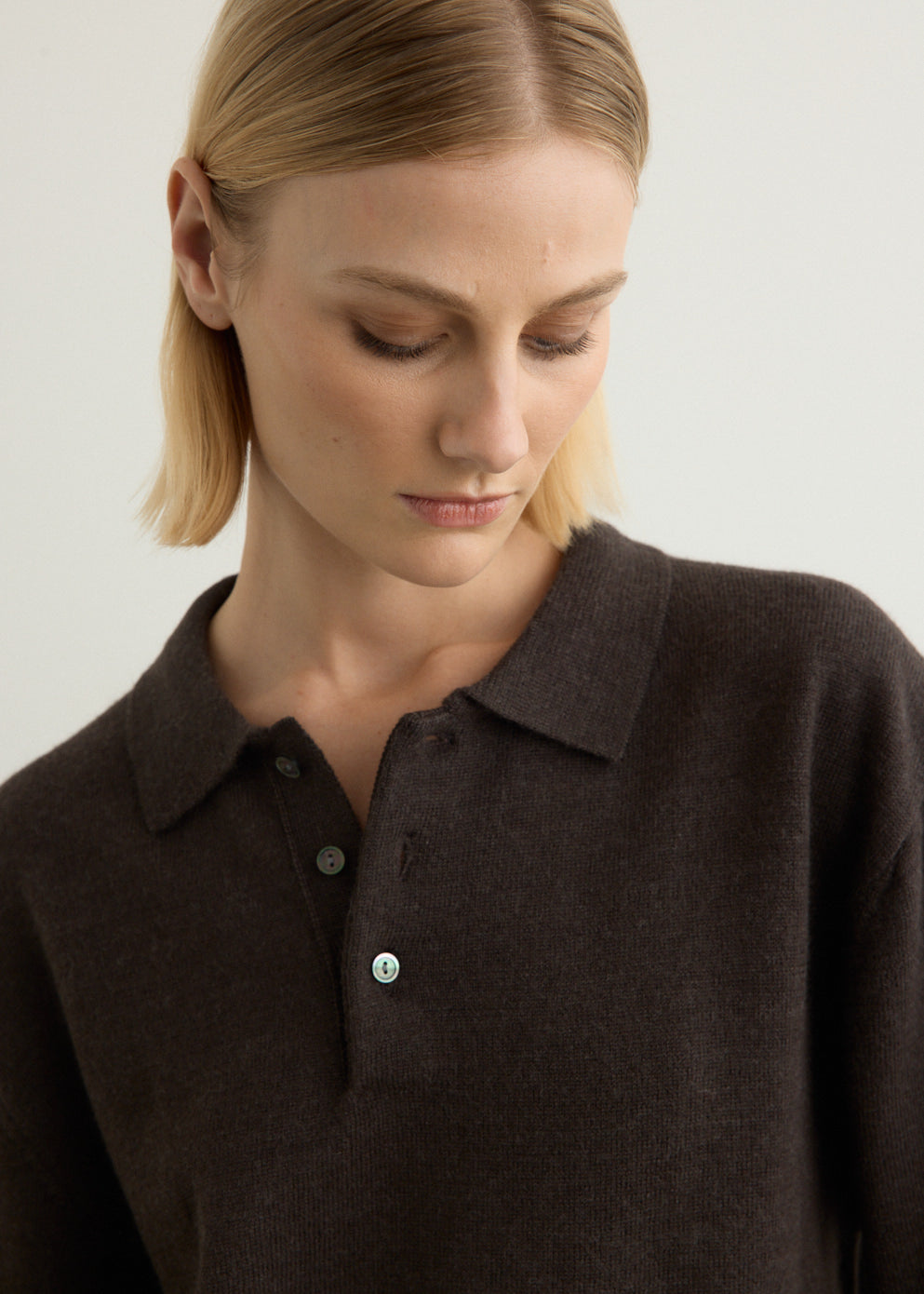 Classic Long Sleeve Knit Polo