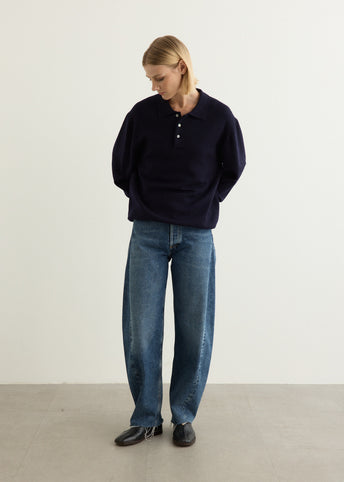 Classic Long Sleeve Knit Polo