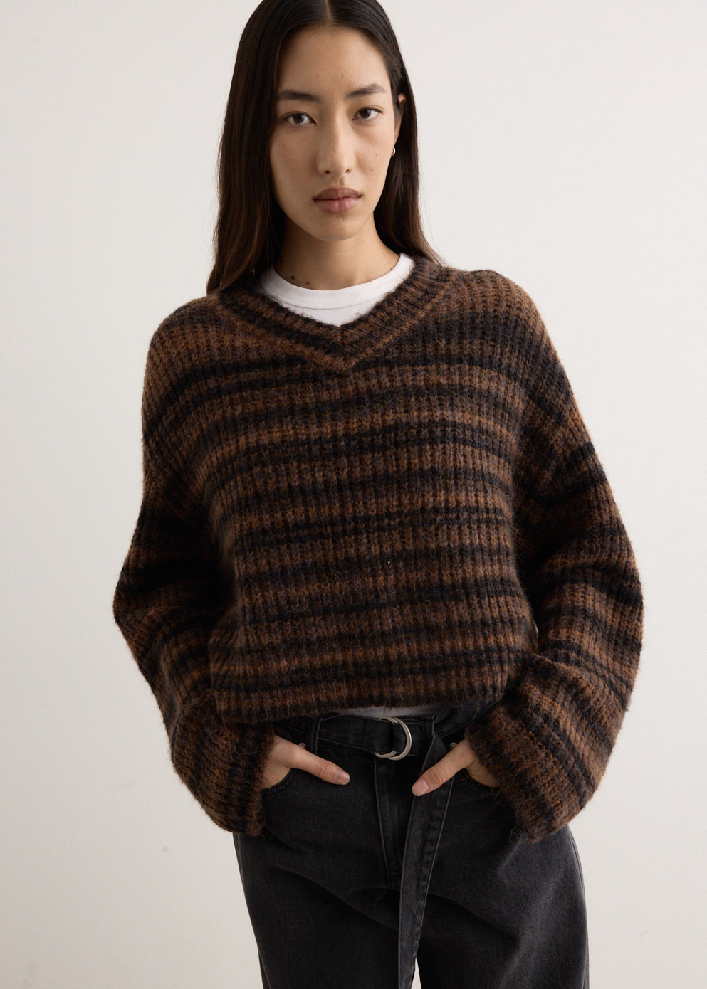 Adore Cropped V-Neck Jumper