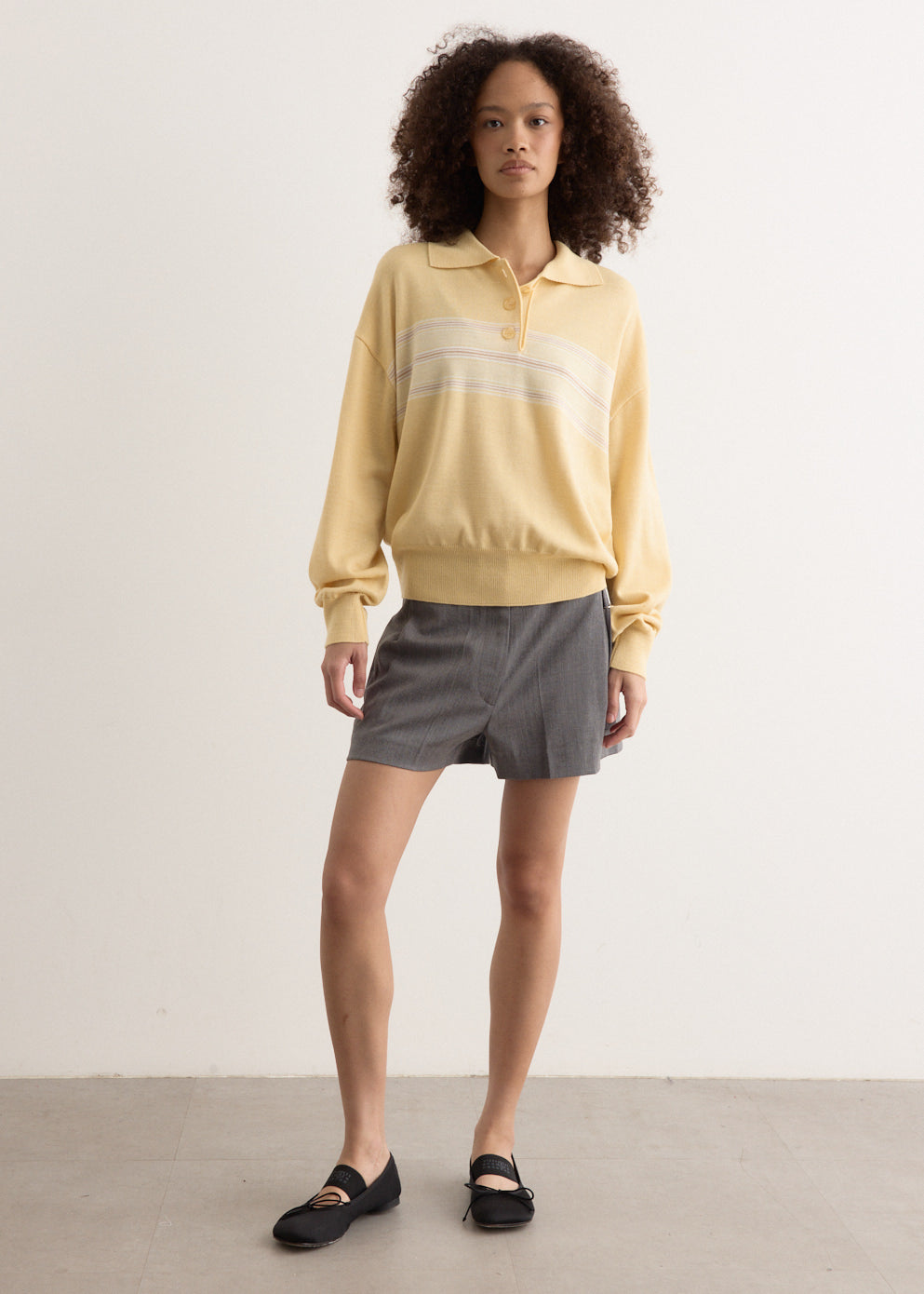 Multi Stripe Pique Knit Top