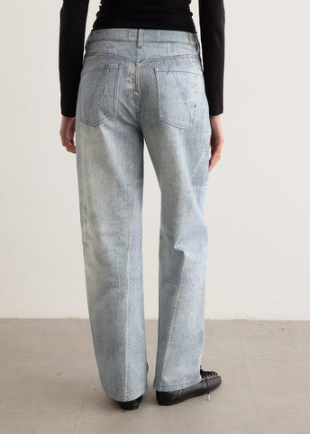 Crash Baggy Printed Jeans