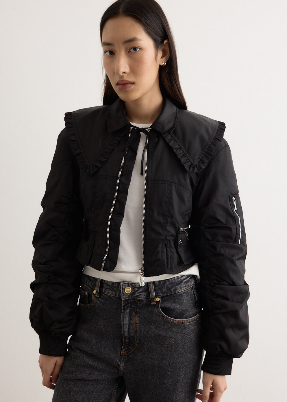 Duchesse Nylon Fitted Jacket