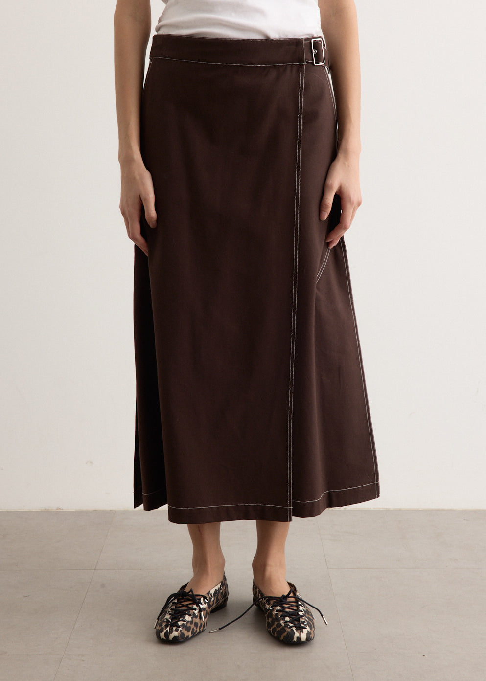 Umbra Wrap Midi Skirt