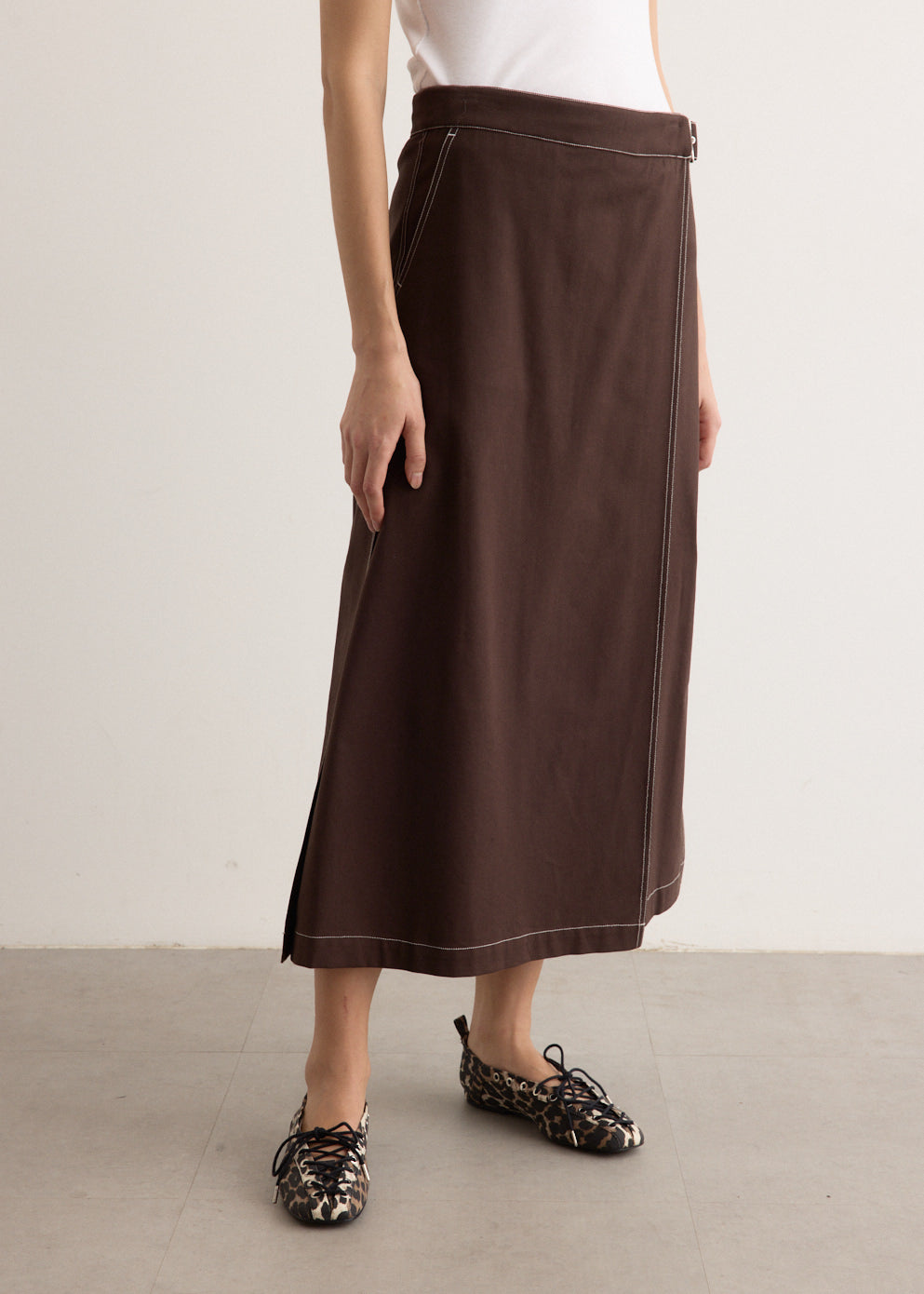 Umbra Wrap Midi Skirt