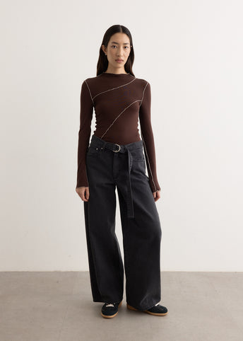 Azaelia Long Sleeve Panelled Top