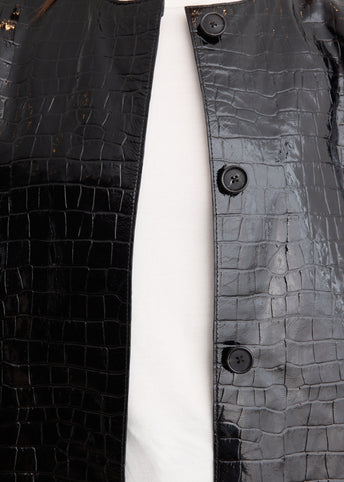 Croco Embossed Coat