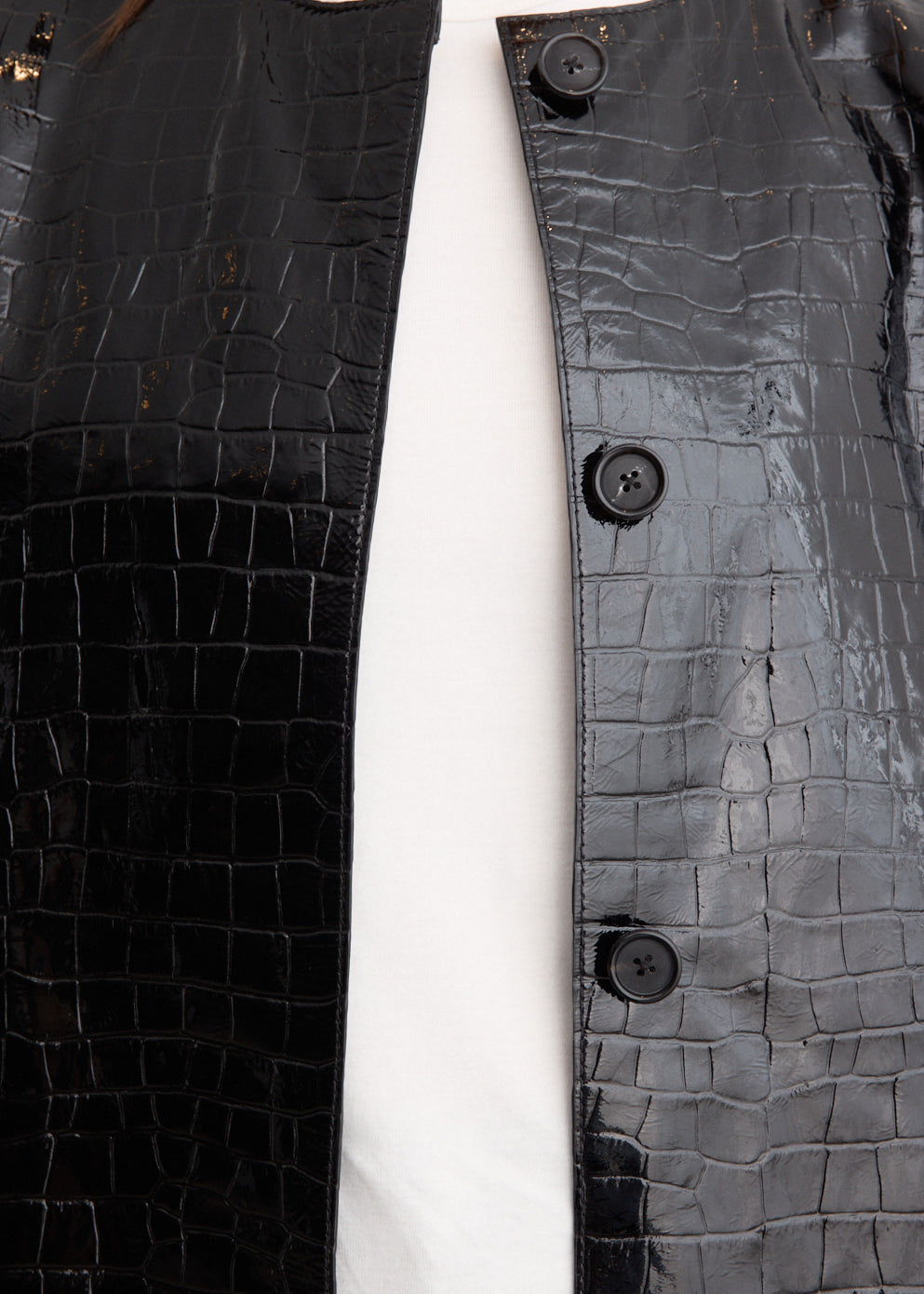 Croco Embossed Coat