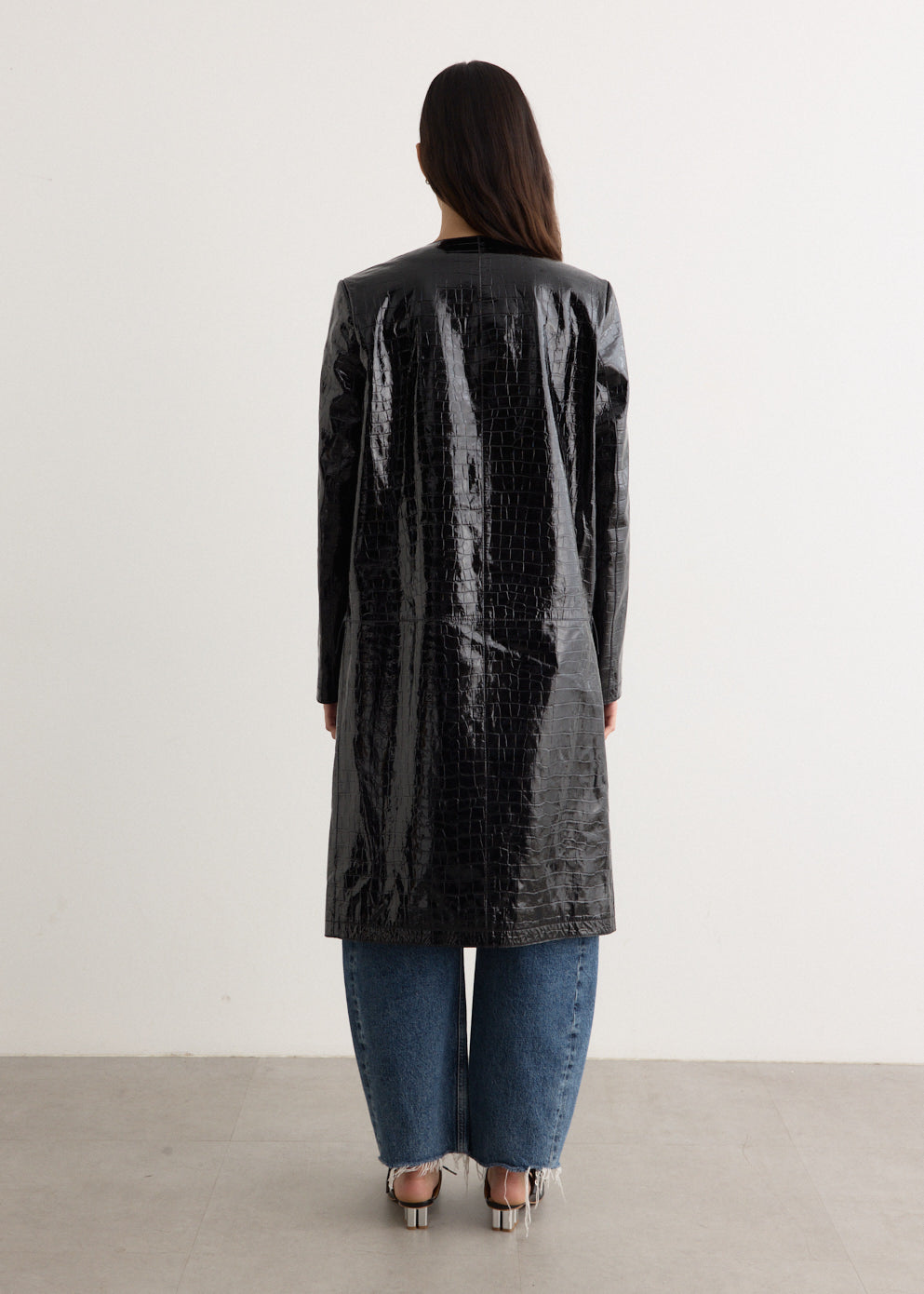Croco Embossed Coat